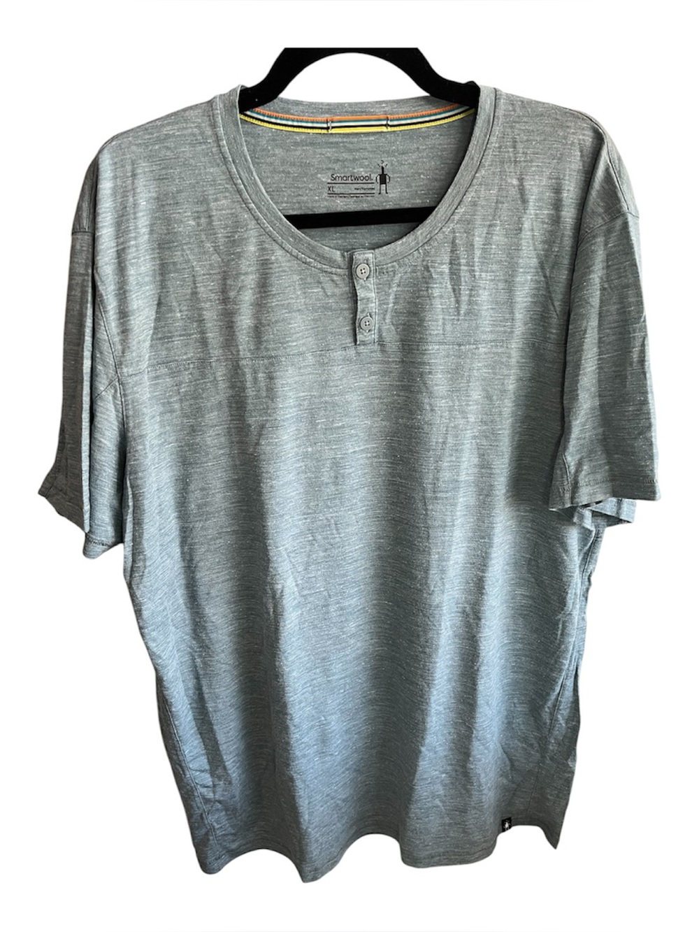 Smartwool Merino Wool Everyday Exploration Short Sleeve Henley Blue/grey Size XL